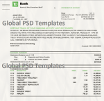 TD Bank Statement Template