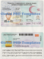 Turkey ID Card Template (scan)