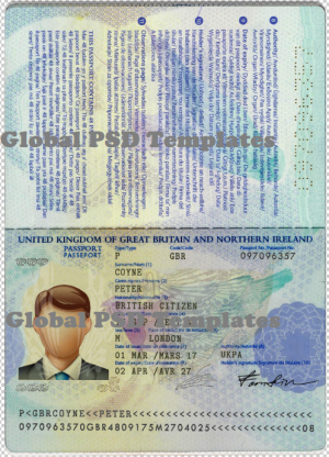 UK Passport Template (V2)
