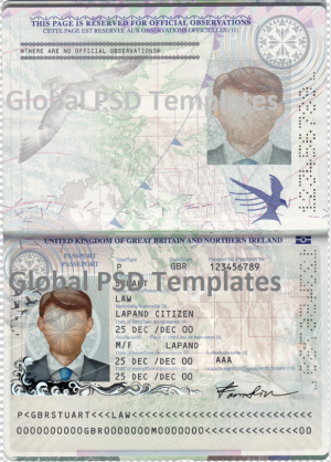UK Passport New Update Template