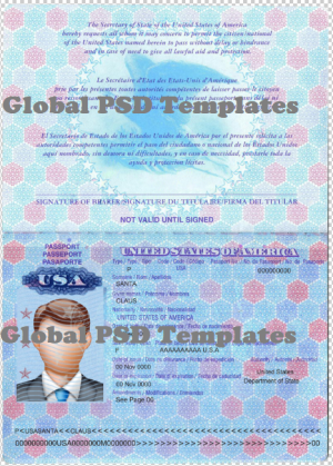 USA Passport Template (V1)