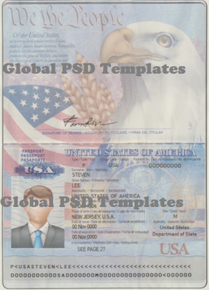 USA Passport Template (V2)