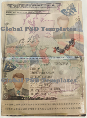 UK Passport new version Template