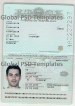 Uzbekistan Passport Template