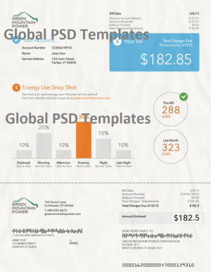 Vermont Electricity Bill Template