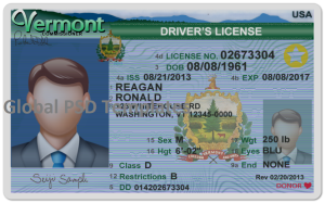 Vermont Driver License(Front & Back) Template v1