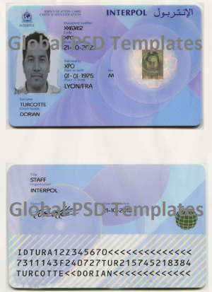 XPO INTERPOL ID Card Template (scan)