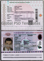Bangladesh E-Passport (2020-present) Template