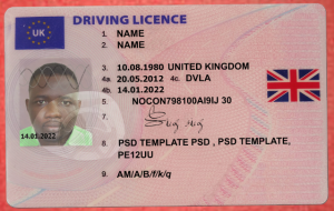 UK Driving Licence Template V2