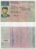 Germany Driving Licence Template (scan)