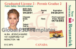 Canada Ontario Drivers License Template