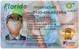 Florida Drivers License Template (Front & Back)