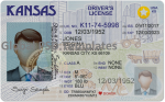 Kansas Drivers License Template (Front & Back)