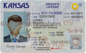 Kansas Drivers License Template (Front & Back)