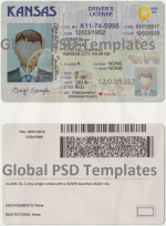 Kansas Drivers License Template (scan)