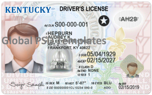 Kentucky Drivers License Template (Front & Back)