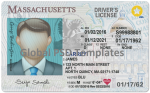 Massachusetts Drivers License Template (Front & Back) V2