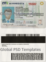 Minnesota Drivers License Template (scan)