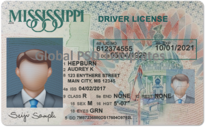 Mississippi Drivers License Template (Front & Back) V2