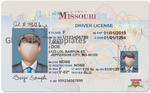 Missouri Drivers License Template (Front & Back)