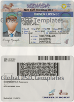 Nevada Drivers License Template (scan) V2