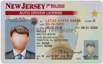 New Jersey Drivers License Template (Front & Back)