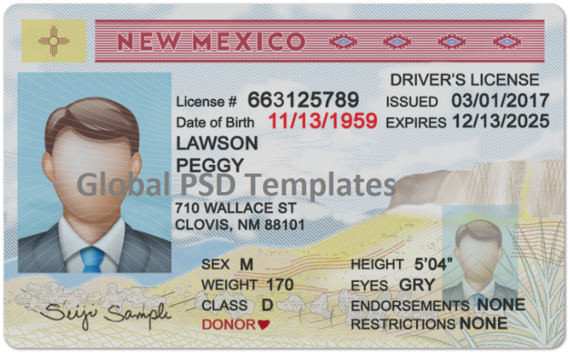 New Mexico Drivers License Template (Front & Back) + update - Image 2
