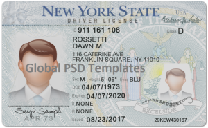 New York	Drivers License Template (Front & Back) V2