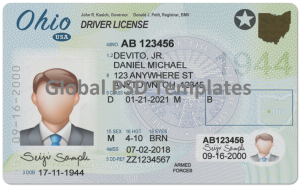 Ohio Drivers License Template (Front & Back) V2