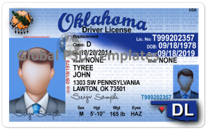 Oklahoma Drivers License Template (V2)