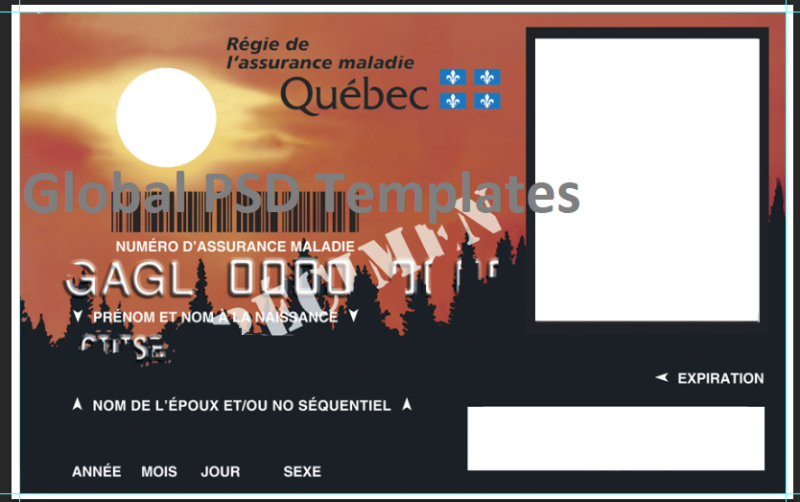 Canada Quebec Drivers License Template - Image 4