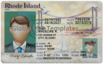 Rhode Island Drivers License Template (Front & Back)