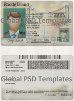 Rhode Island	Drivers License Template (scan)
