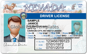 Nevada Drivers License Template V1