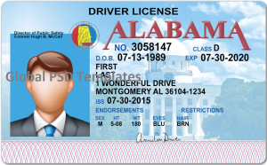Alabama Drivers License Template ( V1)