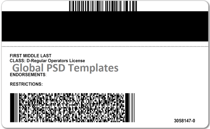 Alabama Drivers License Template ( V1) - Image 2