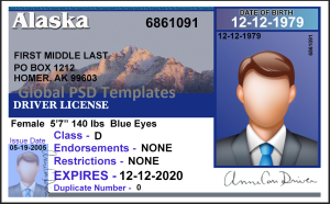 Alaska Drivers License Template (V1)