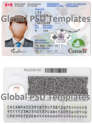 Canada ID Card Template (scan)