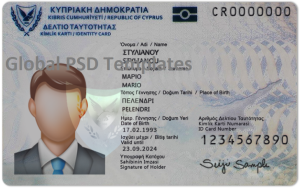 Cyprus ID Card Template (Front & Back)