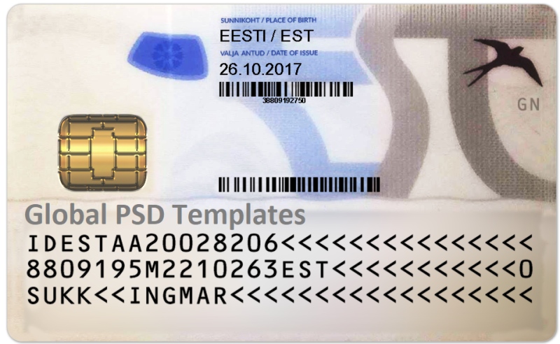 Estonia ID Card Template (Front & Back) V1 - Image 2
