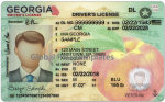 Georgia Drivers License Template (Front & Back) V1