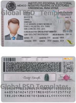 Mexico ID Card Template (scan)