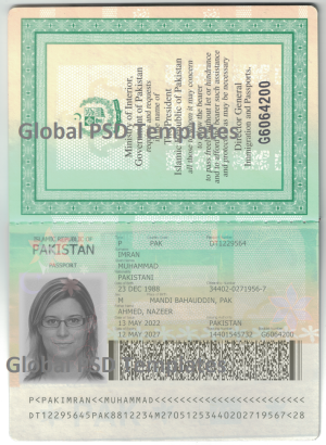 Pakistan Passport Template (V2)
