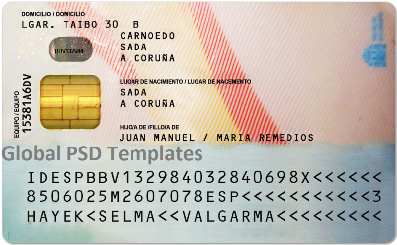 Spain ID Card Template (Front & Back) V1 - Image 2