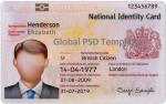 UK ID Card Template (Front & Back)