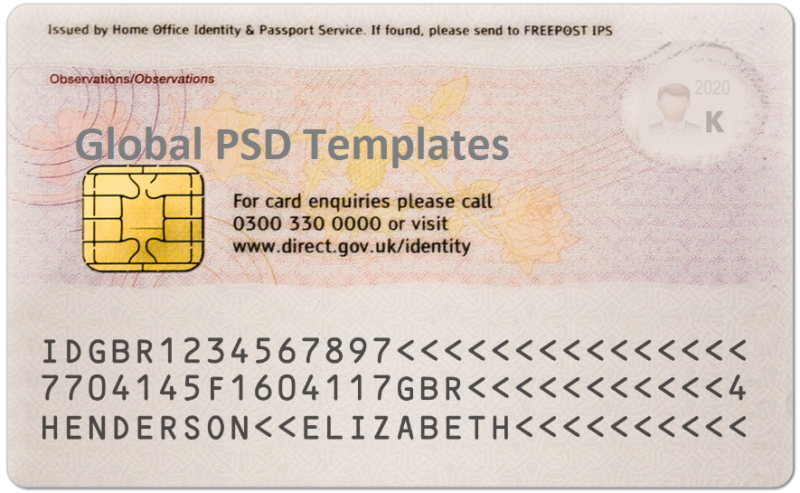 UK ID Card Template (Front & Back) - Image 2