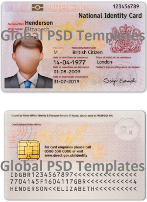 UK ID Card Template (scan)