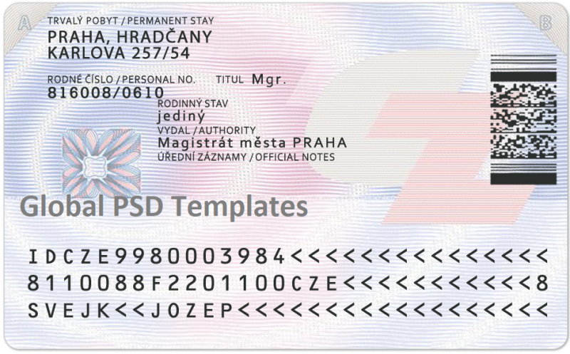 Czech Republic ID Card Template (Front & Back) - Image 2