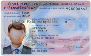 Czech Republic ID Card Template (Front & Back)