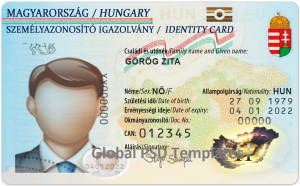 Hungary ID Card Template (Front & Back)